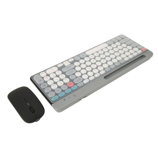 Juego De Mouse Y Teclado Inalámbrico 2.4G, Cómodo Juego De Mouse Y Teclado Inalámbrico Para Computadora Modo Doble Compatibilidad Múltiple A Prueba De Polvo Para El