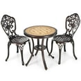 thumbnail image 2 of Costway 3PCS Patio Bistro Set Round Table Chairs All Weather Cast Aluminum Yard, 2 of 10