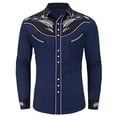 thumbnail image 5 of CAIXIA Boys's Western Cowboy Shirt Embroidered Long Sleeve Casual Snap Button Down Shirt, 5 of 5