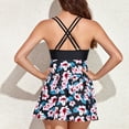 thumbnail image 7 of Wycnly Swimsuits for Women Two Piece Swimsuits for Women Womens Bathing Suit Swimdrss Womens Tankini Sets Summer Fashion Floral Tie Front Modest Swimwear Flowy Swing Beachwear, 7 of 7
