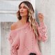 thumbnail image 5 of Suéter de punto para mujer, elegante jersey de cuello redondo, manga larga, jersey de punto grueso, otoño invierno, tops lisos, tops S-XXL, 5 of 5