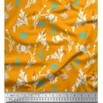 thumbnail image 1 of Soimoi Rayon Fabric Leaves,Floral & Rabbit Animal Printed Fabric 1 Yard 42 Inch Wide, 1 of 1