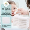 thumbnail image 5 of Cute Castle 12 Pack Muslin Burp Cloths for Baby - Ultra-Soft 100% Cotton Baby Washcloths - Large 20'' by 10'' Super Absorbent Milk Spit Up Rags - Burpy Cloths for Unisex, Boy, Girl - White, 5 of 6
