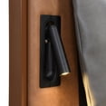 thumbnail image 4 of King Size Bed Frame,Platform King Bed Frame with PU Leather Headboard and 2 Night Lights for Bedroom,Solid Wood Slats Support,85.5"x82.88"x34.5",Brown, 4 of 7