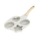 thumbnail image 3 of Sartén para huevos de 4 tazas Sartén para huevos con mango de madera Sartén para desayuno fácil de limpiar Beige, 3 of 9