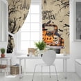 thumbnail image 5 of Fsddascl Brown Halloween Blackout Curtains for Bedroom/Living Room, Thermal Insulated Kitchen Curtains, Horror Pumpkins Skull Truck Withered Tree Grommet Darkening Window Treatment Drapes 52"x63"x2, 5 of 6