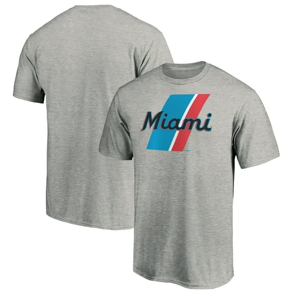 Men's Heathered Gray Miami Marlins Team Prep T-Shirt