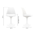 thumbnail image 7 of Aron Living Rose 17.5" Plastic and Metal Dining Chairs in White (Set of 4), 7 of 7