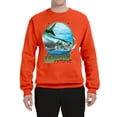 thumbnail image 2 of Tarpon Extreme Unisex Crewneck Graphic Sweatshirt, Orange, Medium, 2 of 3