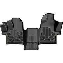 Husky Liners by RealTruck Weatherbeater Floor Mats Fits 2022-2024 Ford Transit (All Models w/ Vinyl Floors) Full Coverage Front Row, 1-pc Black-18781