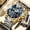 S&G-Blue dial, variant on High Quality Men's Wristwatch Starry Sky Moon Phase Luminous Waterproof Stainless Steel Band Watch