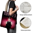 thumbnail image 3 of Breakfast at Tiffany's Bolso de tela con estampado de lienzo para mujer, bolsa de compras reutilizable y estética, con cremallera interior, regalo para mujer, 35 × 40 cm., 3 of 6