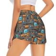 thumbnail image 3 of Disketp Industrial Transportation Print Women's Shorts Workout Shorts for Athletic Gym Running Shorts with Phone Pockets XX-Large, 3 of 8