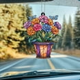 thumbnail image 3 of Colorful Flower Pot Window Hanging Acrylic, Car Decoration, Floral Suncatcher, Light Catcher, Boho Home Ornament, Gift for Flower Lovers, Sunlight Decor, Gift for Dad or Mom, 3 of 3