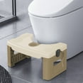thumbnail image 4 of Foldable Toilet Stool, 7inches Healthy Bathroom Squatting Posture Poop Stool with Anti-Slip Feet, A Good Helper to Effective Relief of Constipation, Easy to Storage Toilet Squat Stool., 4 of 6