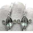 thumbnail image 2 of Green Amethyst Gemstone 925 Sterling Silver Handmade Jewelry Earring Size-1.50, 2 of 2