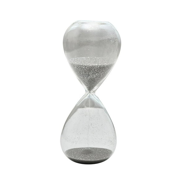 Reloj de arena de 30 minutos, decoración moderna para el hogar, reloj de arena decorativo para oficina, cumpleaños Gris Argenta