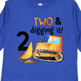 thumbnail image 4 of Inktastic Two and Digging It Bulldozer 2nd Birthday Boys or Girls Long Sleeve Toddler T-Shirt, 4 of 5