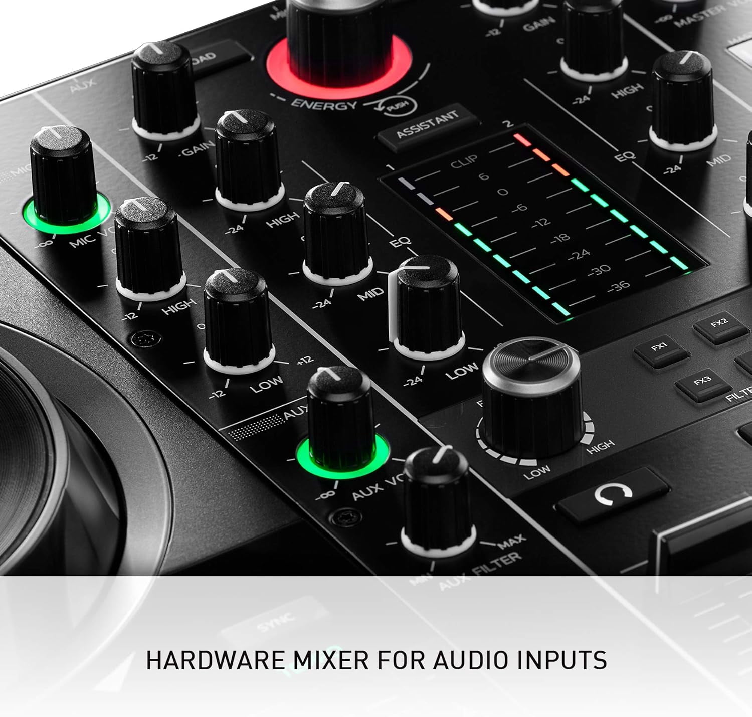Hercules DJControl Inpulse 500 Silver Edition – 2-Deck DJ Controller with Audio Interface