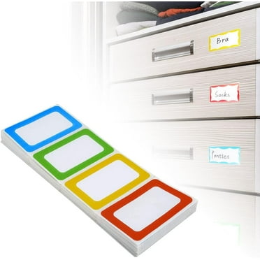 Name Tag Labels 89x57mm, Name Stickers, Name tag Stickers, 200 Stickers Colourful Name Label WaterproofName Tags, Sticky Labels for Clothes, Office and School