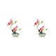 thumbnail image 1 of Orquídea artificial Toystoory Bonsai Flores falsas con maceta Rojo 2Conjunto, 1 of 6