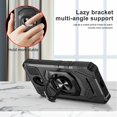 thumbnail image 5 of For Boost SCHOK Volt SV55 Case Shockproof Ring Stand Built In Megnat Phone Cover With Free Tempered Glass Screen Protector - Black, 5 of 5