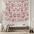 thumbnail image 5 of Farmhouse Red Tapestry for Bedroom Wall Hanging Tapestry, Vintage Flower Leaf Botanical Plant Ceiling Backdrop Tapestries Poster Blanket Wall Decor for Teens Room Living Room Dorm 55" x 73", 5 of 8