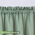thumbnail image 3 of CAROMIO 2Pcs Small Kitchen Tier Curtain, Waffle Weave Textured Tailored Waterproof Window Covering Cafe Curtain 30" x 24", Sage, 3 of 7