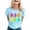Sky Blue, variant on JFHHQ Women's Casual Round Neck Short Sleeve T-Shirt top with Humorous Graphic Print SSky Blue