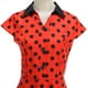 thumbnail image 5 of Vestido de Manga Corta para Mujeres de Moda Casual Impreso Cuello en V con Cremallera Grande Del Doblado, Poliéster Ligero para el Verano, 5 of 8