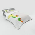 thumbnail image 2 of Ambesonne African Bedding Set 4 Pcs, Frog Prince Reptiles, Queen, Green Yellow Orange, 2 of 2