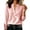 Pink, variant on Bosfbaoi Tops for Women Gingham Plaid Notched Mandarin Collar Bubble Long Sleeve Womens Loose Casual Blouses