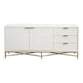 thumbnail image 3 of Pemberly Row Modern / Contemporary Wood 64" Wide TV Console in White, 3 of 7