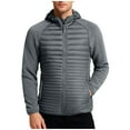 thumbnail image 3 of UVEASISHA Winter Ski Coats for Men Waterproof Puffer Jackets with Removable Hood Full Zip Lightweight Packable Quilted Jacket Warm Snow Coat Gray XXL, 3 of 8