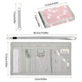thumbnail image 3 of JIALIOU Nylon Trifold Card Wallet with ID Window Zipper Pocket for Men Women Teen Lovely Pink Cherry, 3 of 7