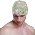 thumbnail image 2 of FYBTO Swimming Cap Cartoon Lovely Sheeps and Flower Unisex Adult FYBTO Polyester, 2 of 4