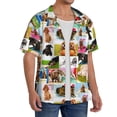 thumbnail image 2 of Susaid Collage of pretty dogs Print Men's Polo Shirts Button Down Short Sleeve Casual Summer Beach Vintage Shirts for Men-Large, 2 of 5