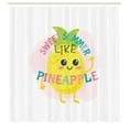 thumbnail image 3 of Ambesonne Girl Slogan Shower Curtain, Summer with Eyes, 69"Wx70"L, Multicolor, 3 of 5