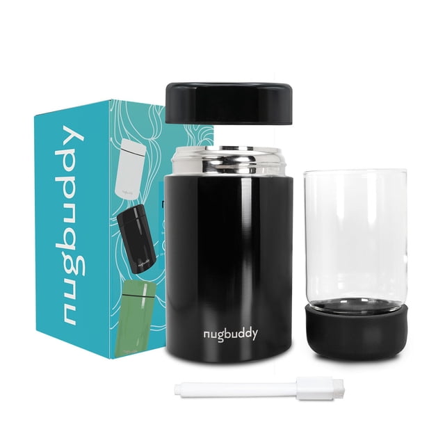 Contenedor de almacenamiento nugbuddy sellado al vacío de 300 ml con tarro de vidrio