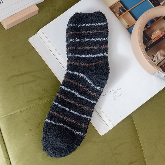 CFMIURAN Boot Socks for Women, Thermal Socks for Coral Fleece Socks Stripe Socks Colorful Lightweight Athletic Socks Casual Socks Winter Socks Funny Socks
