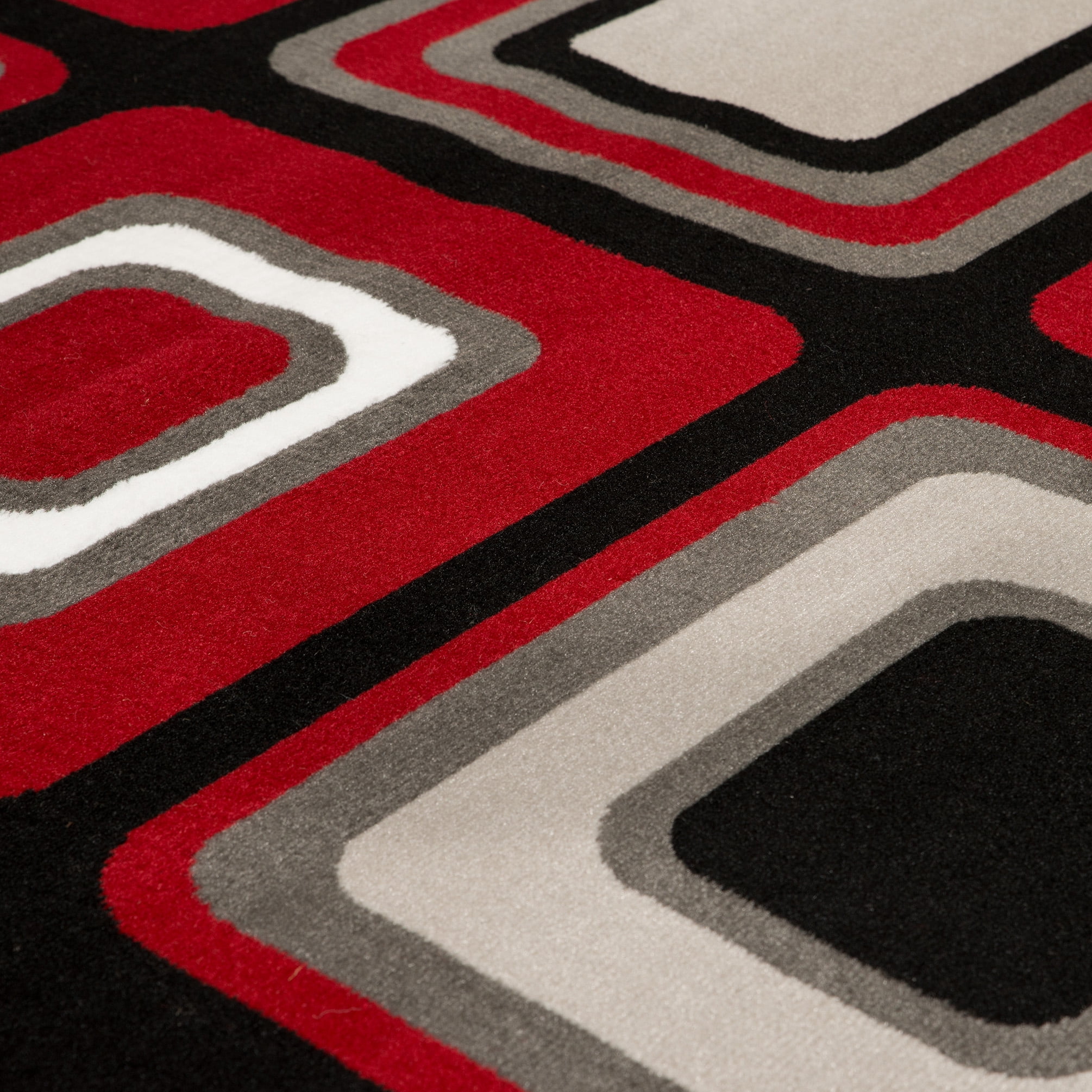 United Weavers Plaza Florence Runner Rug, Geometric Pattern, Red, 2'3 X 7'2"