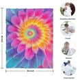 thumbnail image 4 of Rainbow Tie Dye Floral Pattern Blanket,Comfortable Soft Flannel Throw Blanket,All Season,Warm Lightweight Blankets for Sofa Bed Couch Living Room Chair,30"x40", 4 of 4