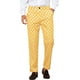 thumbnail image 1 of Pantalones de vestir impresos con lunares INSPIRE CHIC para hombres, ajuste regular 34 Amarillo, 1 of 6