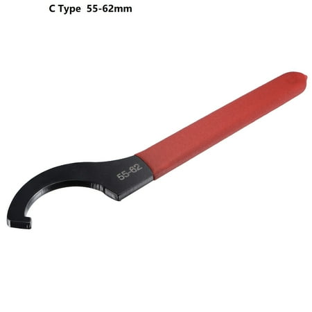 

C Hook Spanner Wrench Collet Chuck for38-42mm Round Nut with Red Non-slip Handle