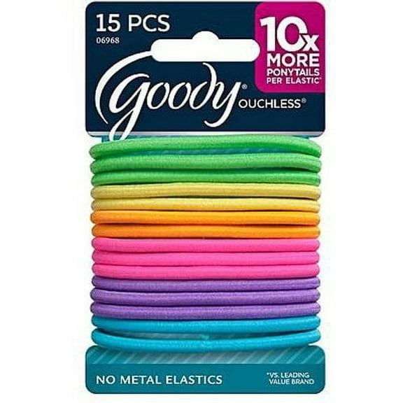 Goody Ouchless Elastics For Medium Hair - 15 Pieces