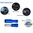 thumbnail image 2 of 100X Connecteurs de Fil à Bulle Bleus Bornes de Sertissage Isolées Fils Audio Électriques, 2 of 7