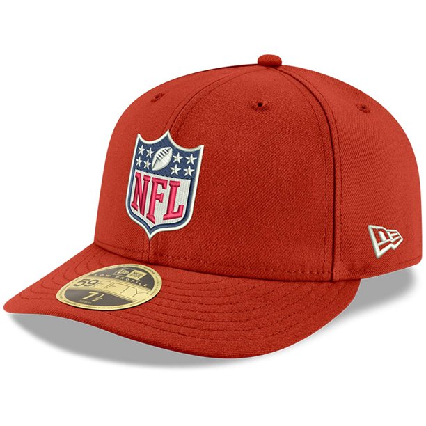 Men S New Era Red Nfl Shield Logo Low Crown 59fifty Fitted Hat Walmart Com