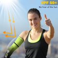 thumbnail image 3 of 1 Pair UV Protection Compression Arm Sleeves,for Running Cycling Basketball Golf Outdoor(XXL White), 3 of 5