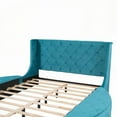 thumbnail image 6 of Upholstered Queen Bed with Storage - Velvet & Wingback|Solid Support|No Box Spring, 6 of 18