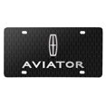 thumbnail image 1 of iPick Image for Lincoln Aviator 3D Logo on Front Grill Pattern 12"x6" Black Acrylic License Plate, 1 of 15